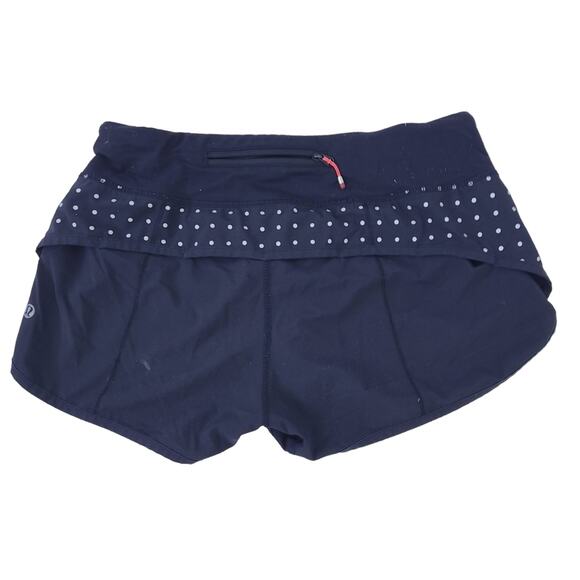Lululemon Speed Up Reflective Polkadot Shorts Sz 4 Black Running Gym Shorts - Picture 3 of 6